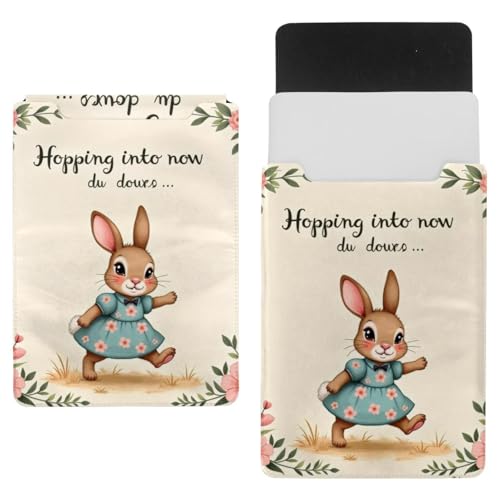 Funda portátil 13.8 x 10.2 pulgadas Dress Rabbit forro celvet holandés ordenador ligero