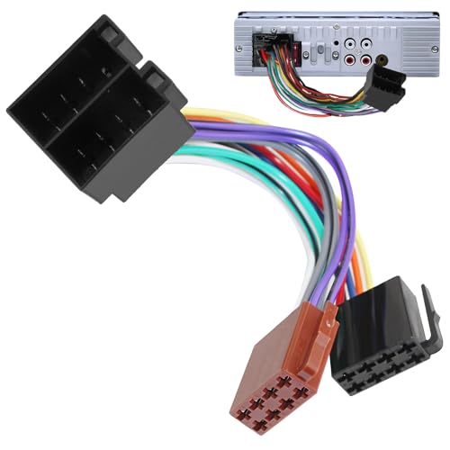 universel Adaptateur autoradio ISO pour 16 broches ISO Compatible avec VW les rallonges radio Pour Renault Clio/Mégane Peugeot 206/307 Citroën C3/C4