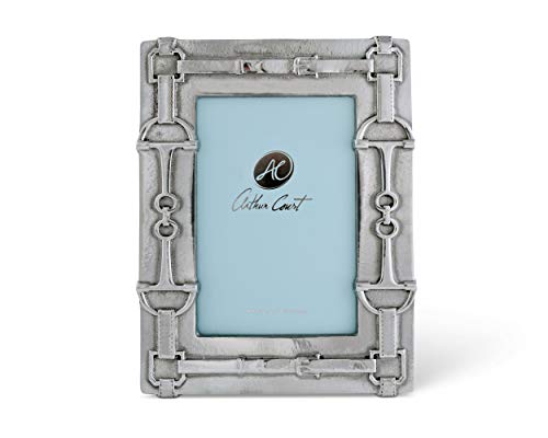 Arthur Court Designs Aluminum 4x6 Equestrian Pattern Photo Frame - Thumbnail 4
