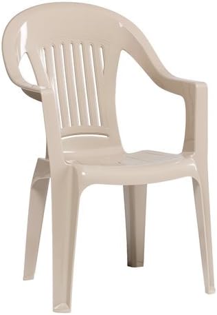 High Back Scratch proof Outdoor Garden Stacking (100% waterproof, Finish: Dove grey)