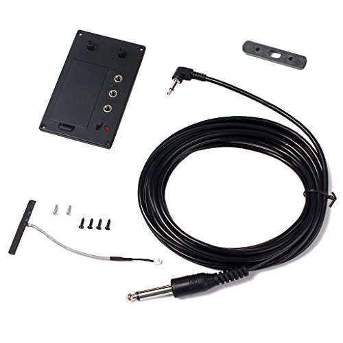 Monkeyjack Durable Violin Silent Eq Preamp Pickup With Plug Hole Cable Screws Set 4/4 Violin Parts #TOP7