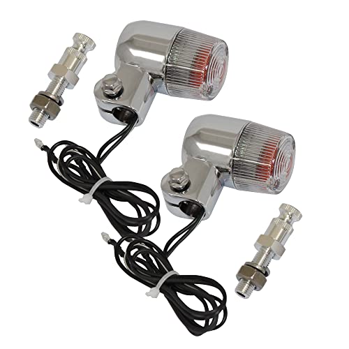 C221] 丸型 ヨーロピアン ウインカー クリア 4個 ステー付 Amazon