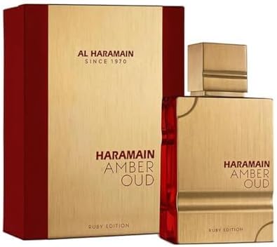 Al Haramain Amber Oud Ruby Edition Eau De Parfum Spray 60ml (2 oz) - Unisex Arabian Perfume for Women & Men, Long-Lasting Amber Fragrance with Rich, Luxurious Scent
