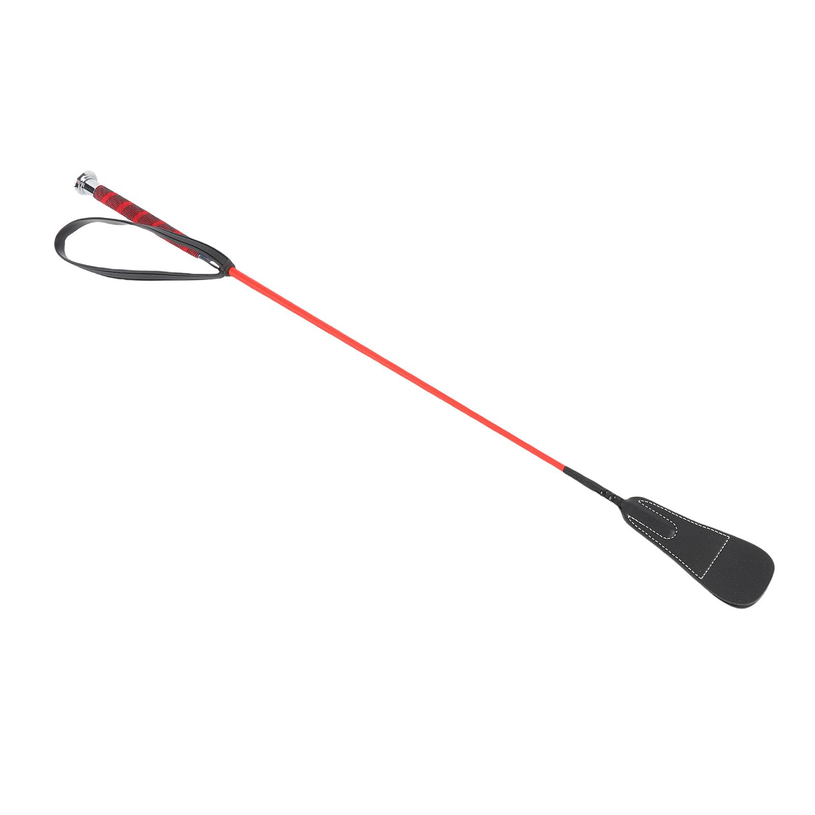 Frustino da Dressage Professionale da Equitazione Frustino da Dressage Attrezzatura Equestre 68 Cm con Cinturino da Polso in Gomma Punta in Pelle Allenamento e Salto Ostacoli