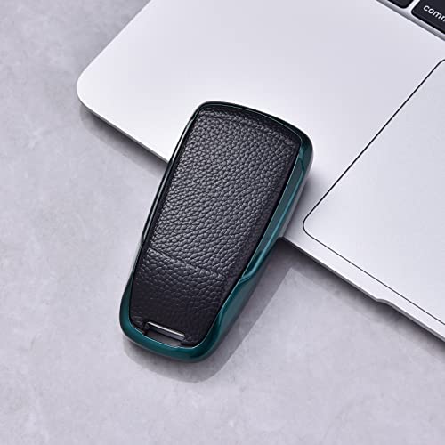 Image of ELOHEI for Audi Key Fob Cover, Premium Soft TPU 360 Degree Full Protection Key Case Accessories Compatible with Audi A4 Q7 Q5 TT A3 A6 SQ5 R8 S5 Smart Key(Leather Green)