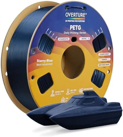 OVERTURE High Speed PETG Filament 1.75mm, 1kg Starry Blue