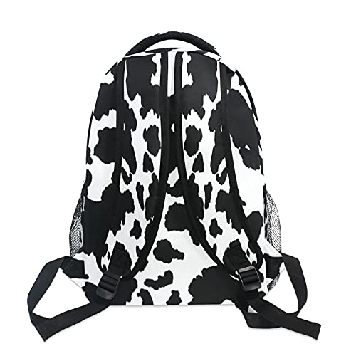Black Animal Cow Print School Backpack For Teen Girls Boys Lightweight Student Backpack Travel Bookbag Laptop Casual Daypack #TOP6