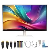 LG Ultrafine 27US500-W 27' 4K UHD (3840×2160) Monitor (White) | IPS Display, HDR10, 60Hz, 90% DCI-P3 Gamut, Anti-Glare Screen, Tilt Stand, HDMI & DisplayPort - Bundle