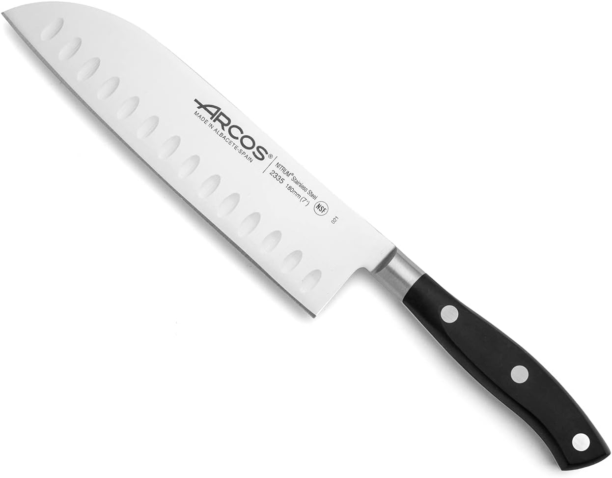 Forged Riviera 7 Inch 180 mm Santoku Granton Edge Knife