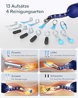 BEBIRD Ohrenschmalz Entferner Set mit Kamera, 1920P HD Flexibler Ohrreiniger mit Pinzette,Blau – Ansicht 4