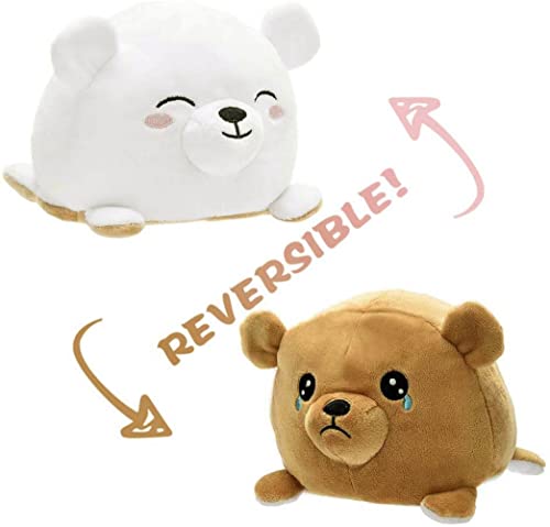Pohthe Reversible Plushie Bear Stuffed Animal Reversible Mood Plush Double-Sided Flip Show Your Mood! #TOP22