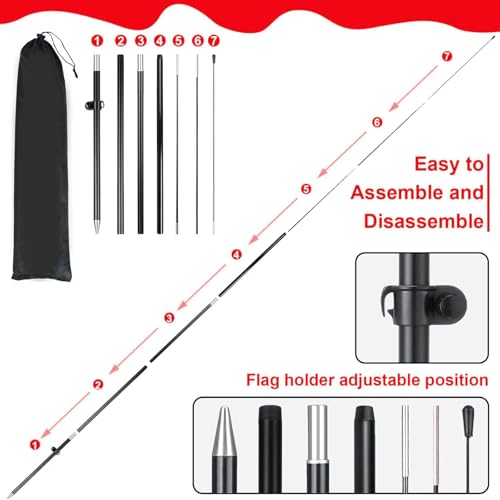 Buryeah 3 Sets 15 ft American Glory Feather Flag with Pole Kit, 250th Anniversary USA Swooper Flag Banner Sign with Flagpole for 4th of July Patriotic Decor, Business Advertising & Outdoor Events by Buryeah - Image 6