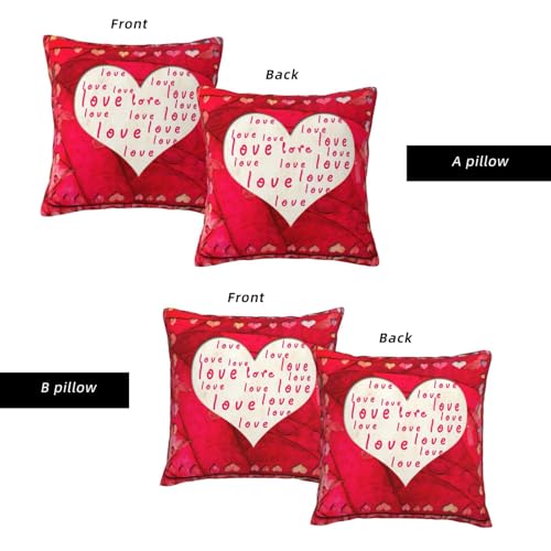 Housses de coussin cœurs rouges pour un salon cocooning et chaleureux
