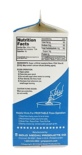 Gold Medal Birthday Cake Candy Floss Sugar, 52 oz - 1/2 Gallon, 6 Pack