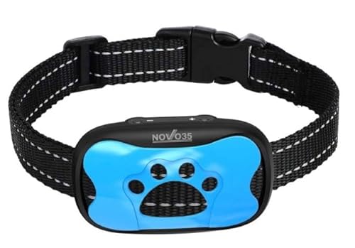 Novo35 Anti bark vibrating dog collar, safe and humane barking deterrent, fits small, medium and large dogs