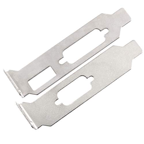 Meetoot 2 Sets Single Db9 Half-Height Baffle Computer Case Blank Dvi + Hdmi Bracket Vga Bracket Half Height Bracket Adapter #TOP3