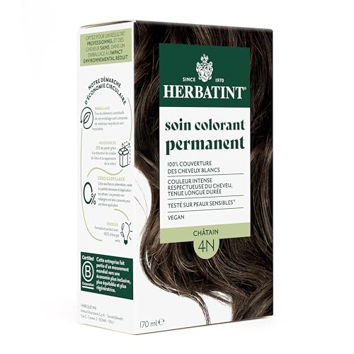 Herbatint Soin Colorant Permanent pour Cheveux 4N Châtain -...