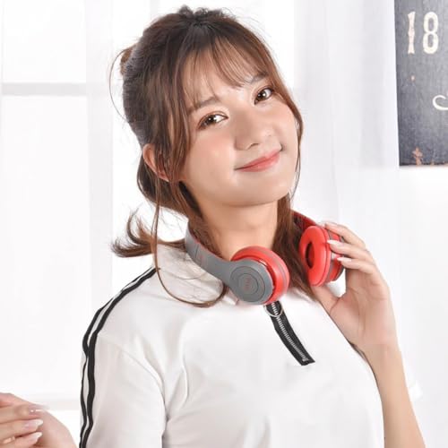 Image of icall P47 Wireless Bluetooth Over Ear Headphones with Mic (Red)