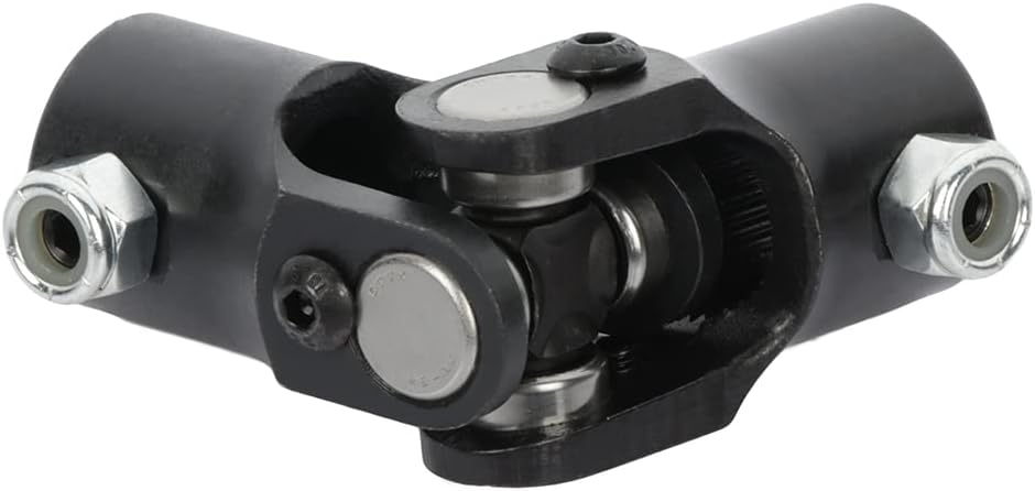 SCITOO 3/4" 36 Spline to 3/4" DD Steering Shaft Universal U-Joint Black Single, 96mm Working Angle 35 Degree