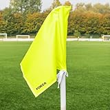 FORZA Banderines de esquina de repuesto para fútbol [Paquete de 4] | Banderines de poliéster resistentes para banderas estándar o pro – Postes no incluidos (Amarillo, Estándar)