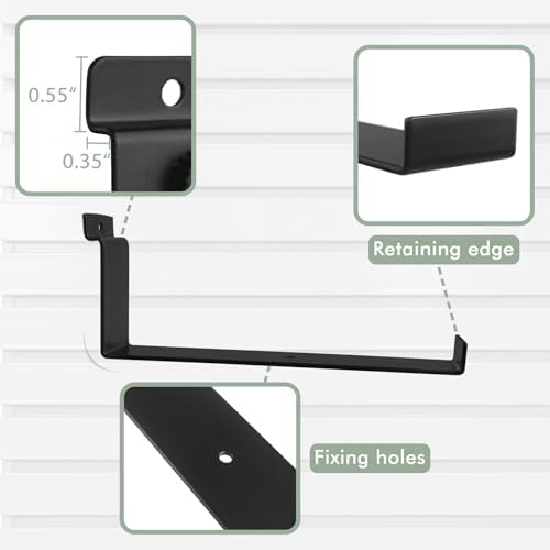 Shelf Brackets for Slatwall 8 Pack Heavy Duty Steel Slat Wall Support Racks - 2