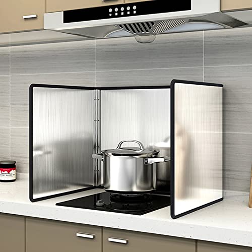 Panel protector de salpicaduras de acero inoxidable plegable de 3 lados para estufa de cocina