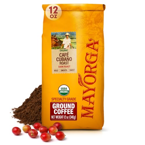 Mayorga Coffee Cubano Roast Ground Coffee Dark Roast – 12Oz Bag, Specialty Grade, 100% Usda Organic cover
