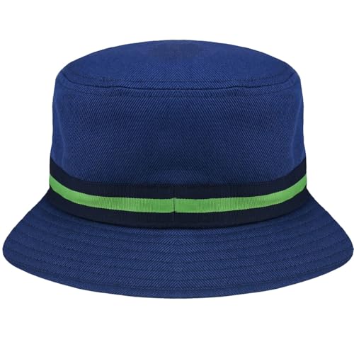 Kangol Stripe Lahinch, Bucket Hat for Women and Men, Cotton Hat, Large, Navy - Thumbnail 4