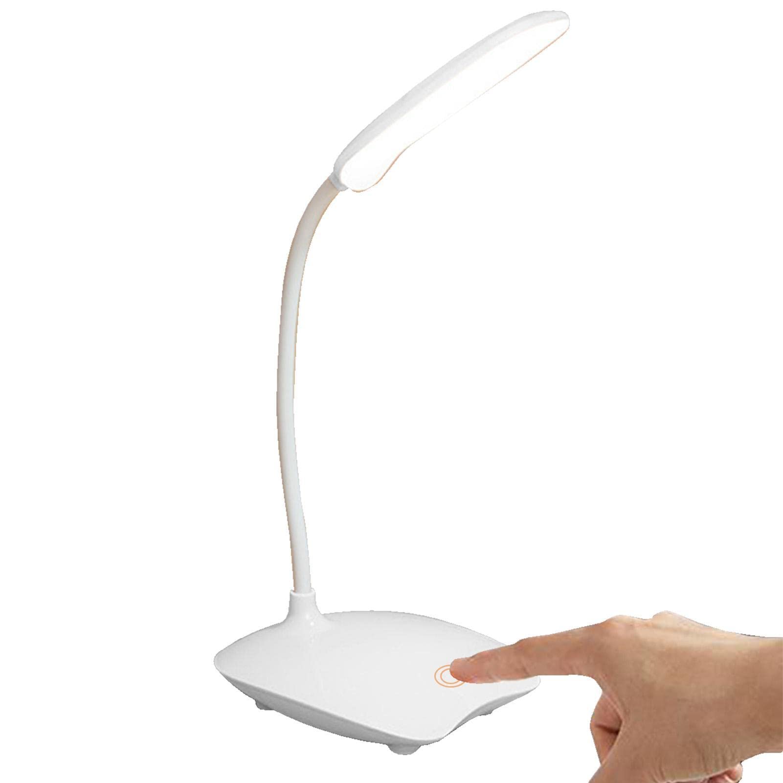 VENTDOUCE Desk Lamps for | LED Desk Light with Flexible Gooseneck | Eye-Caring Table Lamps Natural Light with USB Charging Port, Touch Control Reading Lamp