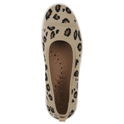 Chaussures plates en tricot contre la fatigue des pieds motif léopard 6.5