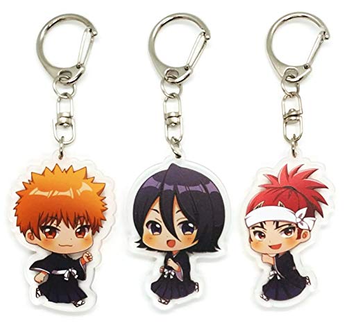 EBTY-Dreams Inc. - Set of 3 Acrylic Keychain Kurosaki Ichigo, Kuchiki Rukia, Abarai Renji