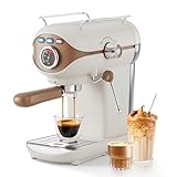 XIXUBX Espresso Machine 20 Bar, Compact Coffee Maker with Milk Frother Steam Wand Professional Coffee Machine for Home, Latte Cappuccino Machine for Office Use, White