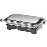 Daewoo Health Grill & Panini Press, 750W Electric Non-Stick Sandwich Maker with Floating Hinged Lid, Open Flat Grill, Drip Tray – Compact Tabletop Press for Meat, Veg & Toasties
