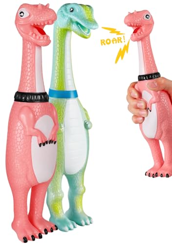 Swooflia Giant Rubber Chicken That Squeak - Screaming Chicken Squeaky Toy, Plastic Squawking Prank for Adults Men Women, 12' Large 2 Dinosaurs Gag...