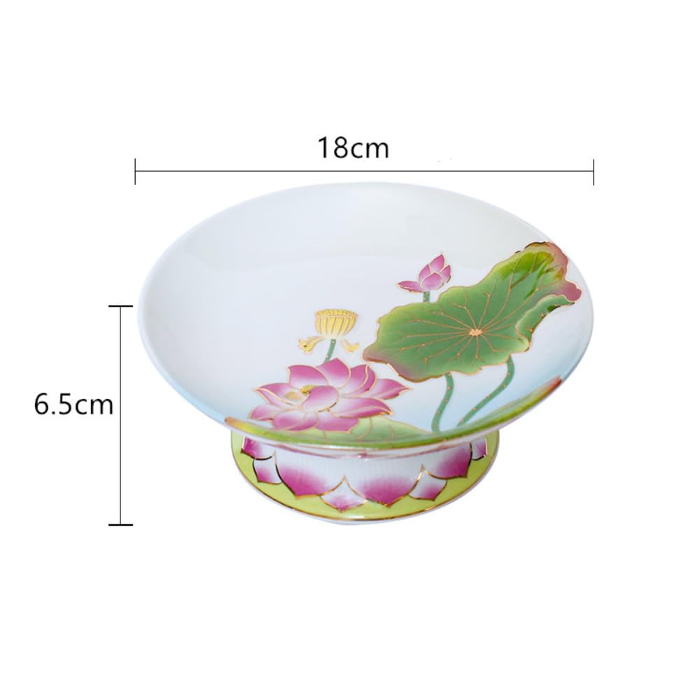 Vassoio per offerte di frutta, Forniture buddiste la decorazione di ornamenti piatti in ceramica