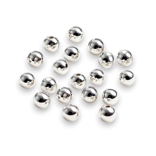 Image of 350 Pcs Silver Pearl Beads for Jewellery Making Kit | Bead Bracelet Making for Women Girls Kids | Crystal Beads for Craft | Pearls for Craft | 10mm | 200g