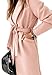 Ladiyo Womens Classic Coat Lapel Collar Open Front Belted Long Jacket