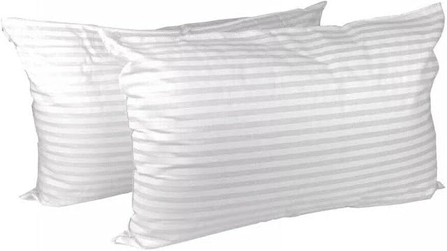 R&G HOTEL QUALITY Stripe Pillows 2 Pack Bounce to Back Soft Pillow for Side, Stomach and Back Sleepers, Anti Allergy Pillow With Extra Soft Hollow Fiber Filling, Bed Pillows