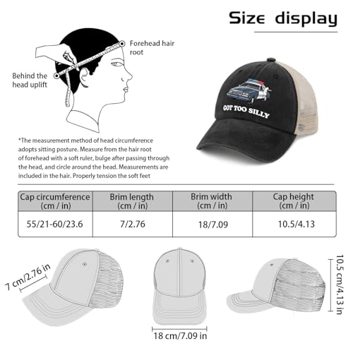 Image of Funny Goose Hat Silly Goose On The Loose Trucker Hat Women Vintage Mesh Cap for Summer | Funny Silly Goose Baseball Cap, Vintage Rave Bucket Hats for Men and Women, Ideas for Outdoor Party in Summer