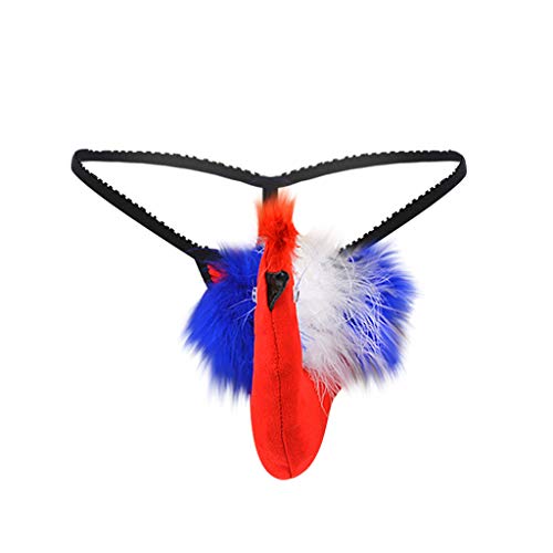 Generisch Hentai Lencería Sretch T-Back Fashion-G-Saiten Micro - Tanga para hombre, rojo, talla única