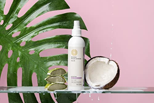 Shea Radiance Hydrating Hair Milk Spritz W/ Natural Essential Oils & Rice Bran Oil | Detangle, Hydrate, & Protect Locks | 8Oz #TOP1