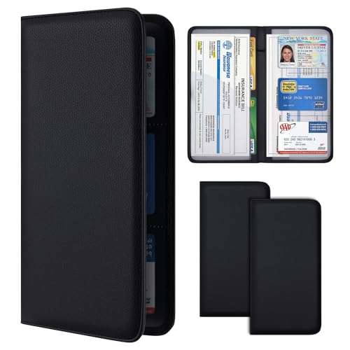 Sodsay 2 Pack Car Registration and Insurance Holder, Glove Box Organizer