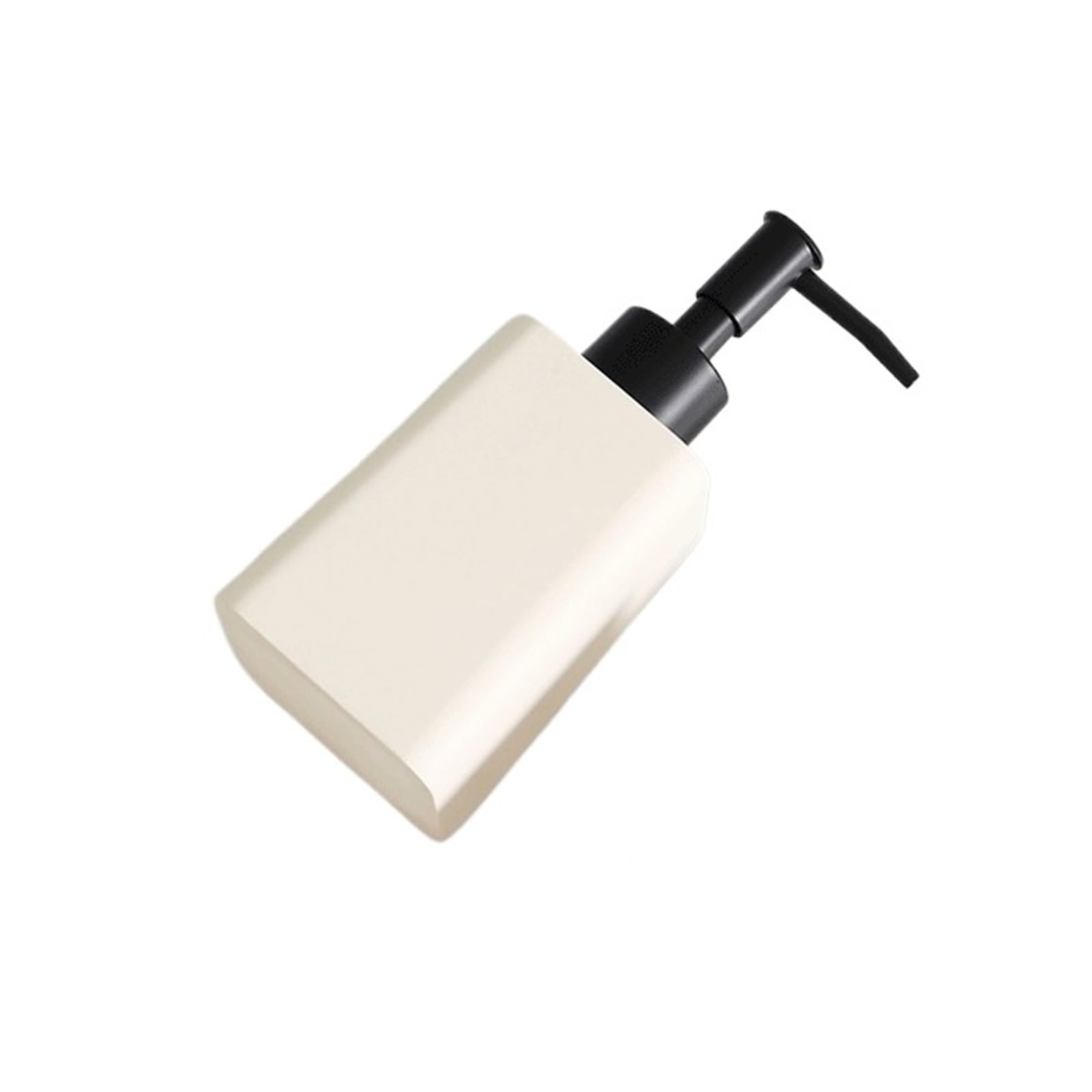 Cyairong-22 Women's White Soap Dispenser Stylish Travertine Soap Dispenser; Luxury Hotel-Style Body Lotion Bottle(White)