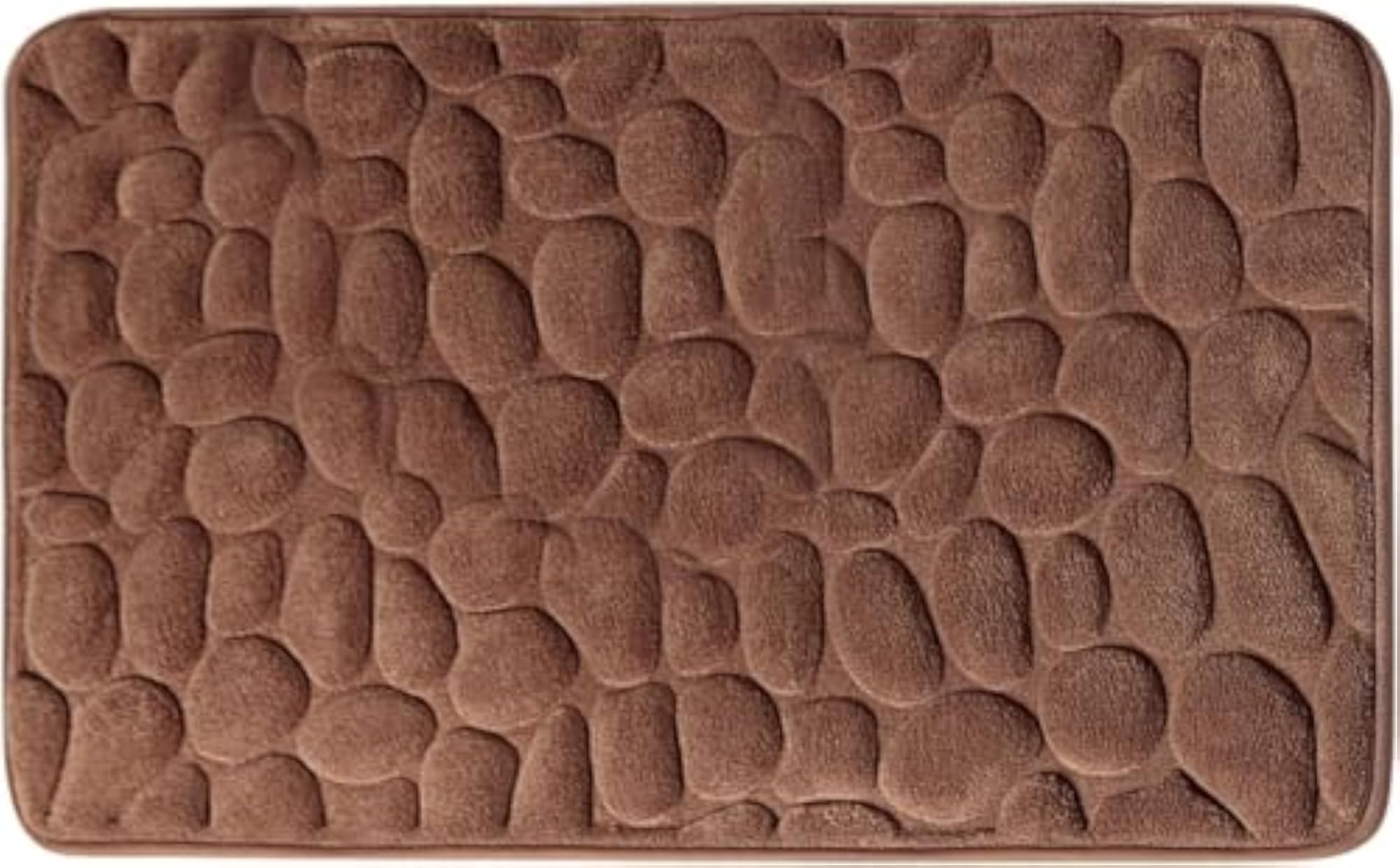 Cobblestone Bathroom Rectangular Rugs, Super Water Absorbent