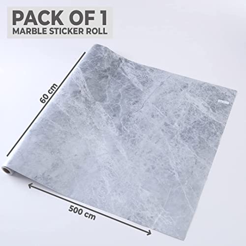 Image of Kuber Industries Marble Design Wall Sticker for Walls|Marble Pattern| Easy to Peel, Stick & Remove DIY Wallpaper|Suitable on All Walls|Pack of 1 Roll,60 cm x 500 cm