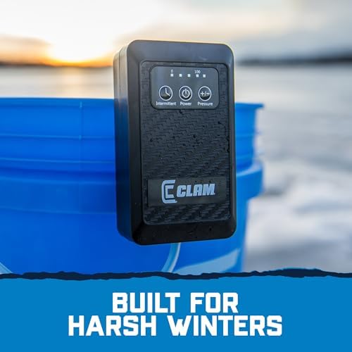CLAM Lithium Aerator 2.0 Rechargeable Live Bait Aerator with 50-Hour Battery Life & Adjustable Airflow Settings