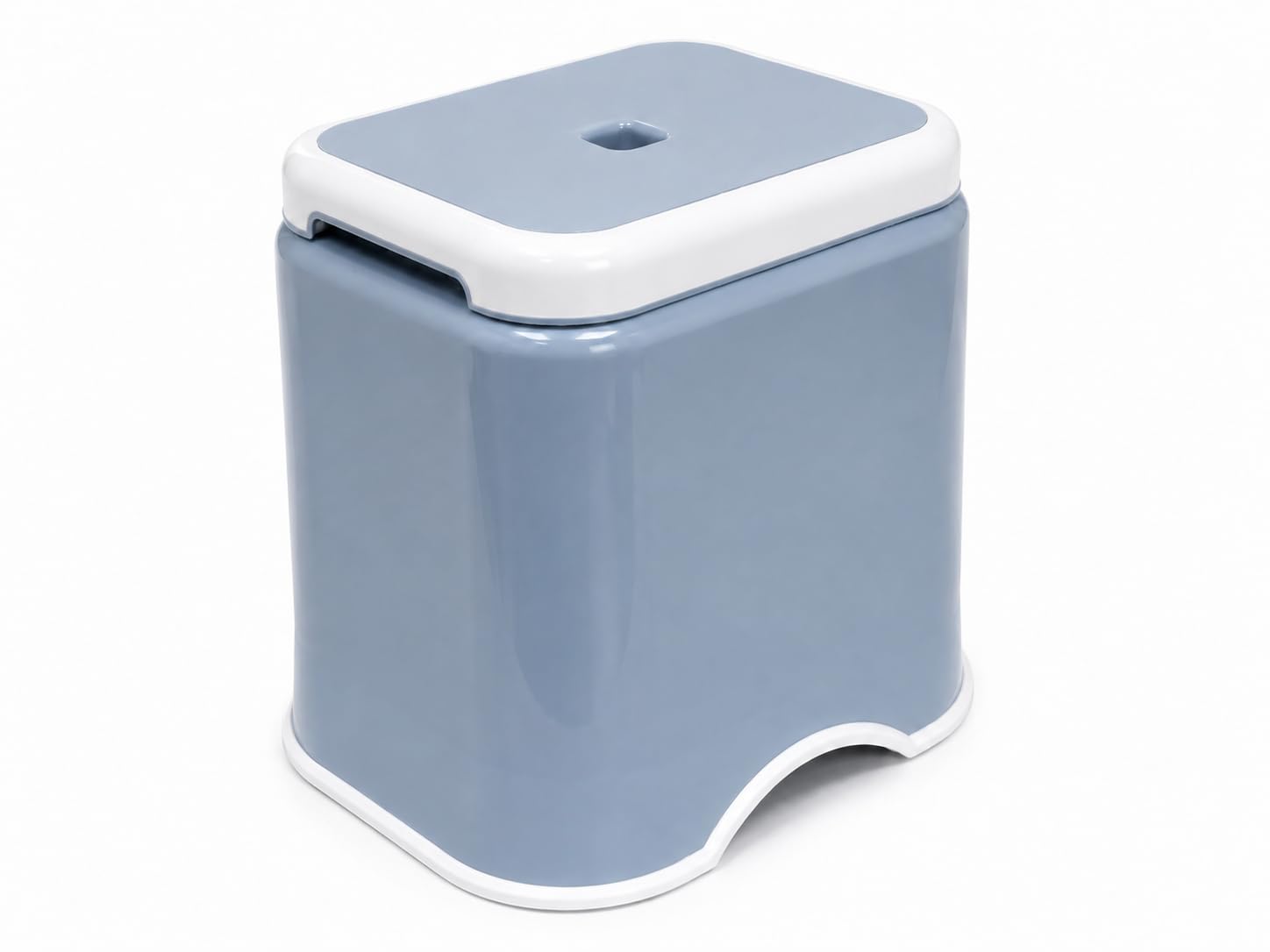 kitchivo™ multipurpose plastic stool for bathroom, kitchen & home use | heavy duty strong step stool with high weight capacity | lightweight & durable utility stool (blue, medium)