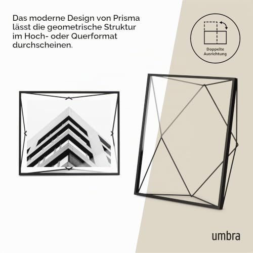 Umbra Prisma Bilderrahmen Glas Metall Schwebend, 20x25 cm, Schwarz – Ansicht 5