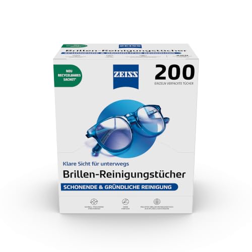 Zeiss Brillenputztücher [200 St.] recycelbare Brillen-Reinigungstücher – Ansicht 1