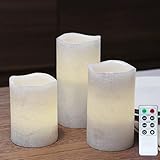 8 Funktionen per Fernbedienung - an/aus, 4H/8H Timer, Kerzenlicht/Steady on, Heller/Energie sparen